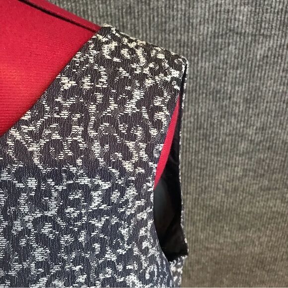 Jones Studio Separates Dress  Plus Women Size 16 Grey Scroll Pattern Sleeveless - Picture 5 of 9